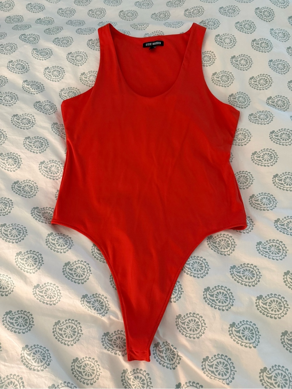Steve Madden Red Sleeveless Kids Bodysuit